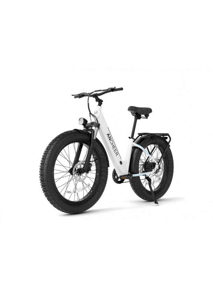  ANCHEER Electric Bike for Adults, 1000W Peak Ebike, 28MPH 60Miles Electric Mountain Bike, 26" Fat Tire Electric Bicycle with 48V 15AH Battery, Rear Rack, Lockable Suspension Fork